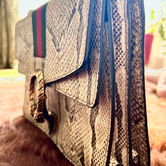 Dionysus Medium Multicolor Beige Python Leather Shoulder Bag - Picture 9 of 12